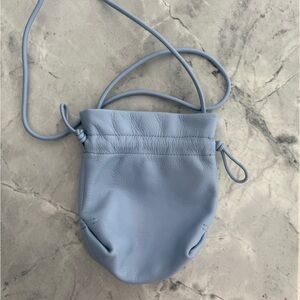 J Crew Blue Leather Crossbody Bag